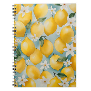 Watercolor Lemon/fruit Notebook