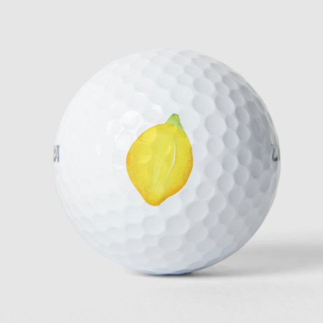 Watercolor Lemon Golf Balls (Front)