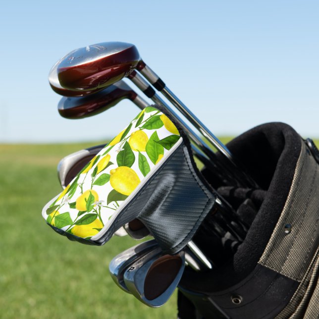 Watercolor Lemon Golf Head Cover (In Situ)