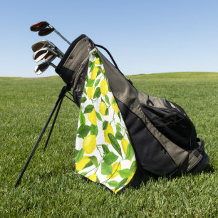Watercolor Lemon Golf Towel