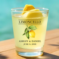 Watercolor Lemon Greenery Wedding Limoncello