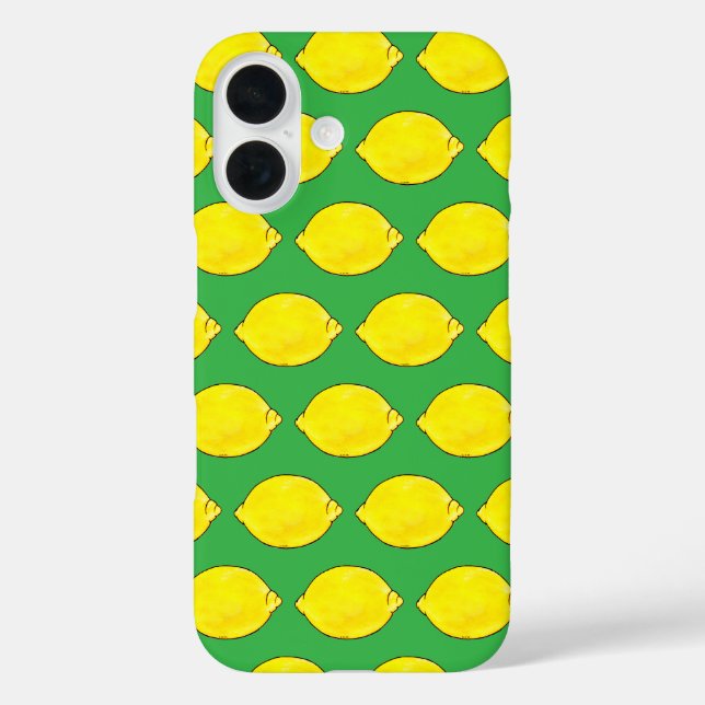 watercolor lemon in green Case-Mate iPhone case (Back)