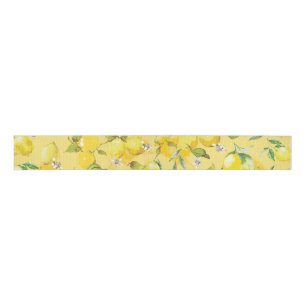 Watercolor lemon IV Grosgrain Ribbon
