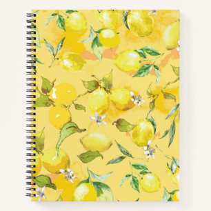 Watercolor lemon IV Notebook