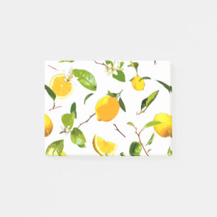 Watercolor Lemon & Leaves 16 Post-it Notes
