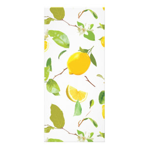 Watercolor Lemon & Leaves 2 Rack Card