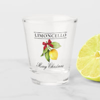 Watercolor Lemon Limoncello Merry Christmas