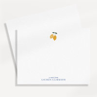 Watercolor Lemon Note Card