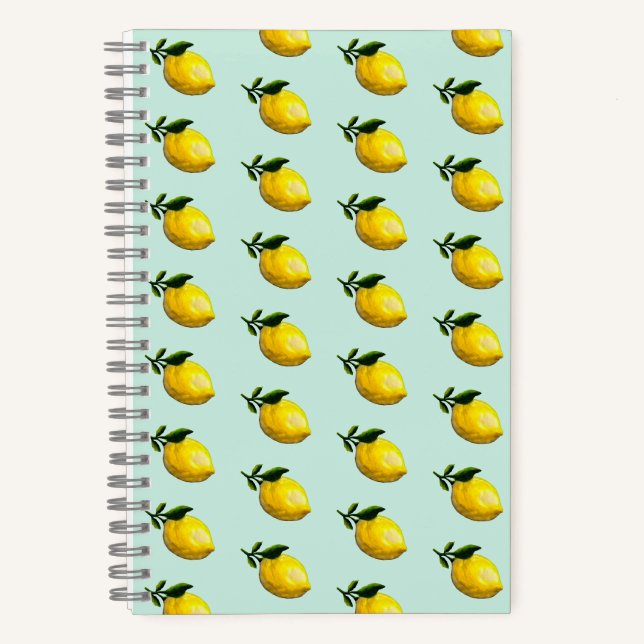 Watercolor lemon painting  notebook (Front)