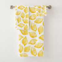 Watercolor Lemon Pattern Citrus