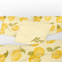 Watercolor Lemon Rustic Pattern 