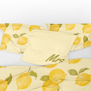Watercolor Lemon Rustic Pattern Pillowcase