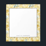 Watercolor Lemon Slices Pattern Personalised Notepad<br><div class="desc">Customisable lemon notepad. It features watercolor lemon slices pattern. Personalise by adding names and other details This lemon pattern notepad is perfect as a gift.</div>