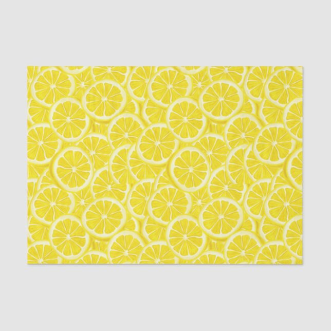 Watercolor Lemon Slices Tissue Paper (Front)