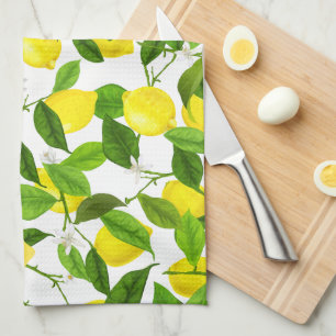 Watercolor Lemon Tea Towel