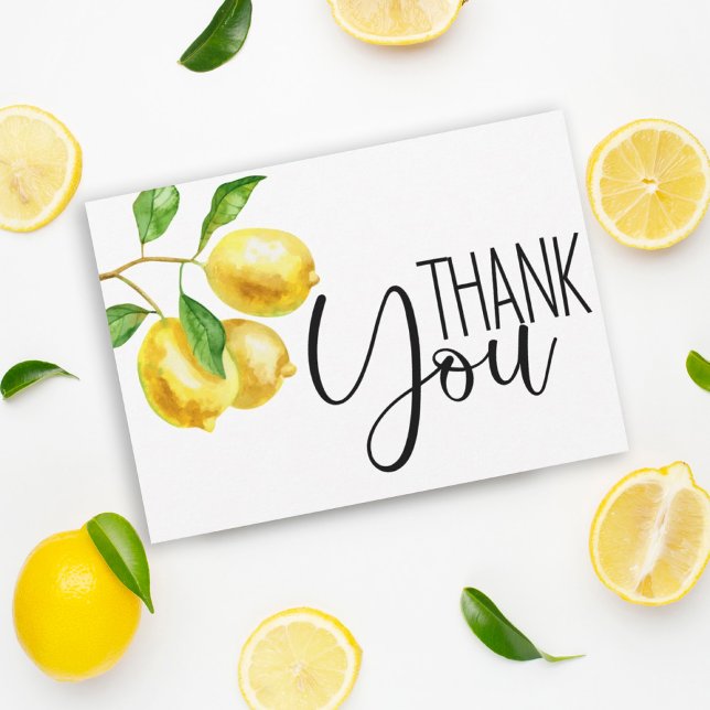 Watercolor Lemon Thank You Card (Creator Uploaded)