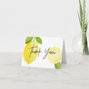 Watercolor Lemon Thank You Card▪️
