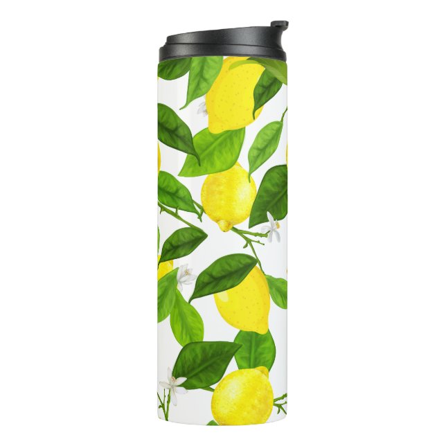 Watercolor Lemon Thermal Tumbler (Rotated Left)
