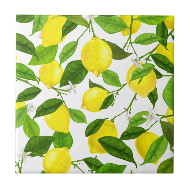 Watercolor Lemon Tile (Front)