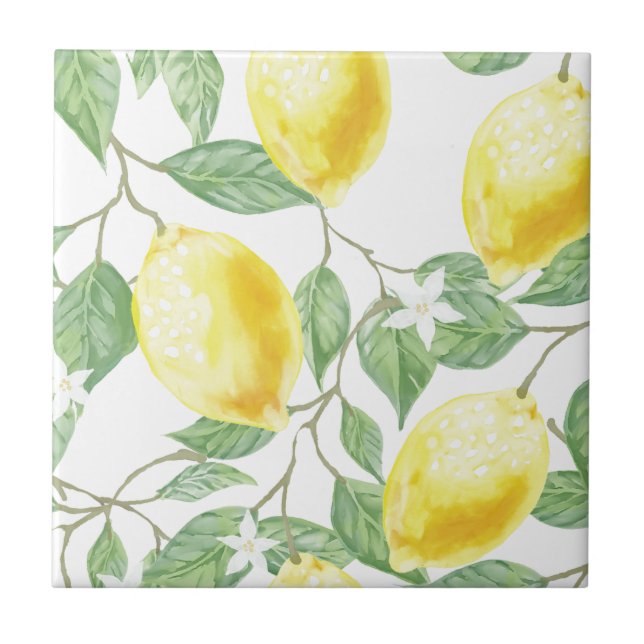 Watercolor Lemon Tile (Front)