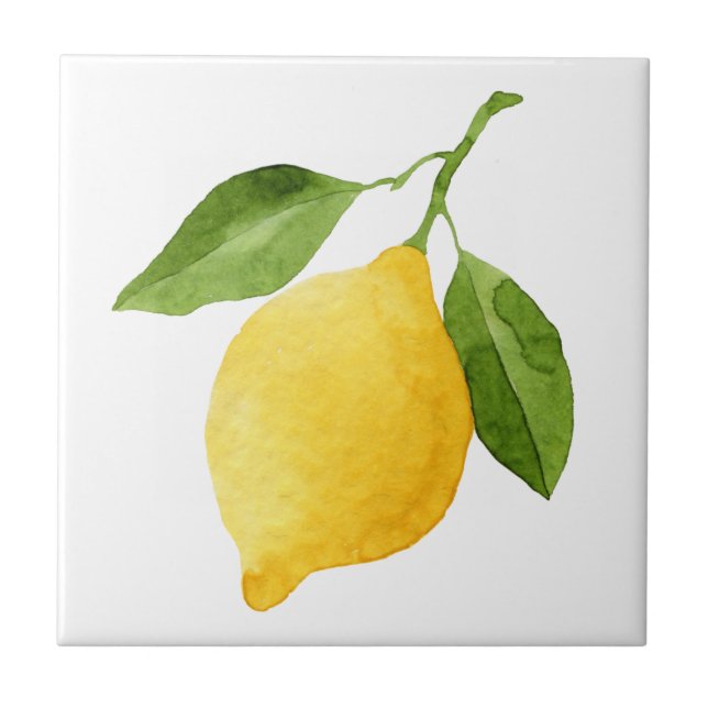 Watercolor lemon tile (Front)