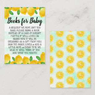 Watercolor Lemon Tree Baby Shower Book Request Enclosure Card