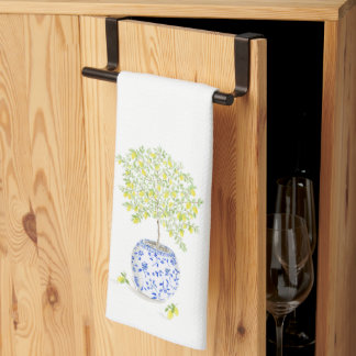 Watercolor Lemon Tree Tea Towel