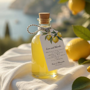 Watercolor Lemon Wedding Mediterranean Gift Tags