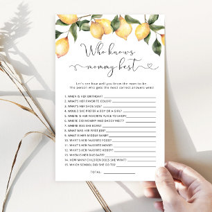 Watercolor lemon who knows mummy best game