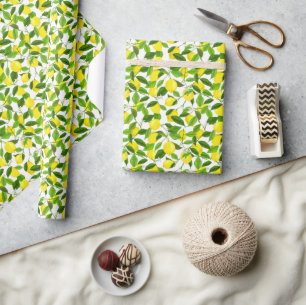 Watercolor Lemon  Wrapping Paper