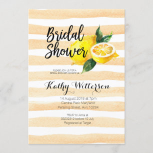 Watercolor Lemonade Bridal Shower invitation