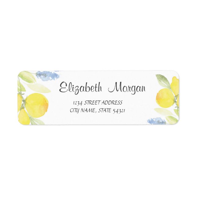 Watercolor Lemons  (Front)