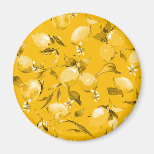 Watercolor lemons 10 magnet