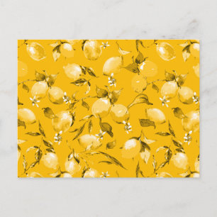 Watercolor lemons 10 postcard