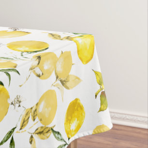 Watercolor lemons 13 tablecloth