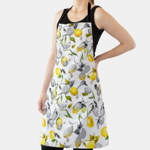 Watercolor lemons 14 apron