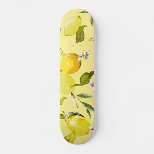 Watercolor lemons 15 skateboard