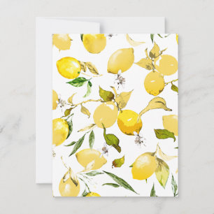 Watercolor lemons 17 card