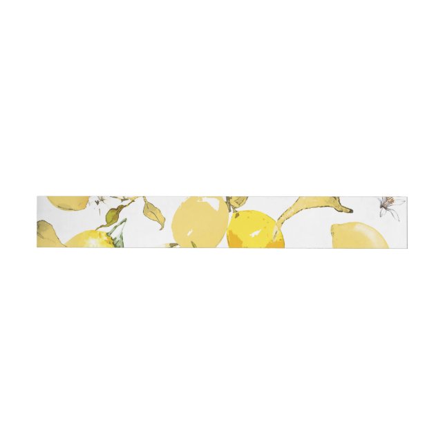 Watercolor lemons 17 wraparound address label (Individual)