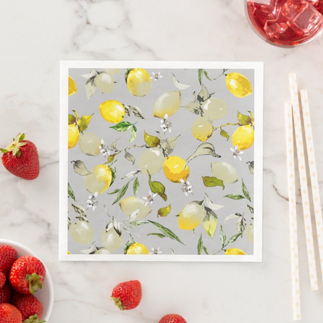 Watercolor lemons 19 napkin (Insitu)