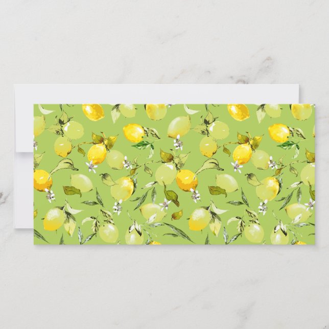 Watercolor lemons 22 announcement (Front)