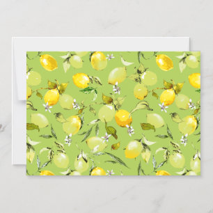 Watercolor lemons 22 magnetic invitation
