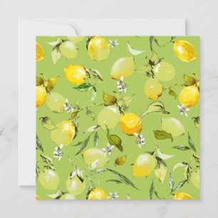 Watercolor lemons 22 save the date