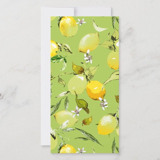 Watercolor lemons 22 save the date (Front)
