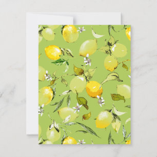 Watercolor lemons 22 save the date