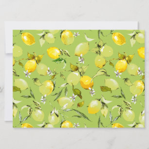 Watercolor lemons 22 save the date