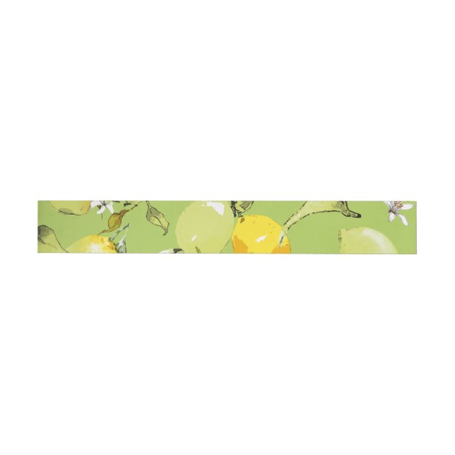 Watercolor lemons 23 wraparound address label (Individual)