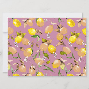 Watercolor lemons 25 save the date