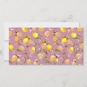 Watercolor lemons 25 save the date