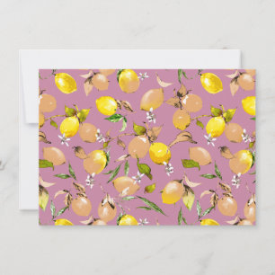 Watercolor lemons 25 save the date